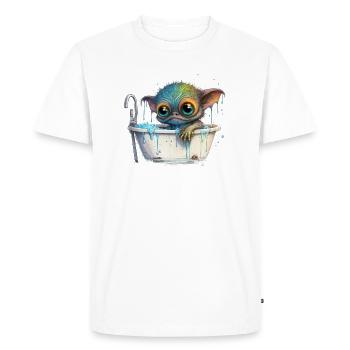 Cute alien - Men's Premium Organic T-Shirt - white - Front - Nico (187cm)