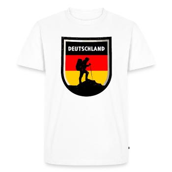 Drapeau de l’Allemagne Drapeau allemand Utilisé Look Homeland - T-shirt Premium bio Homme - blanc - Devant - Nico (187cm)