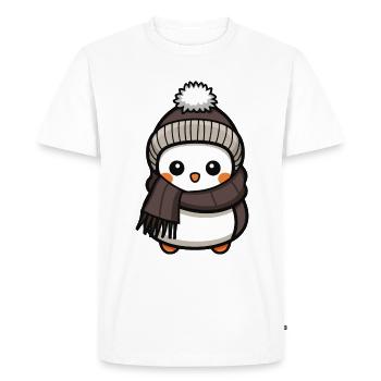 Pingouin Animal bébé bande dessinée - T-shirt Premium bio Homme - blanc - Devant - Nico (187cm)