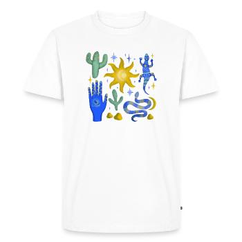 Désert magique - T-shirt Premium bio Homme - blanc - Devant - Nico (187cm)