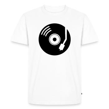 Vinyl Turntable - T-shirt Premium bio Homme - blanc - Devant - Nico (187cm)