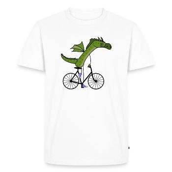 sporty dragon - T-shirt Premium bio Homme - blanc - Devant - Nico (187cm)
