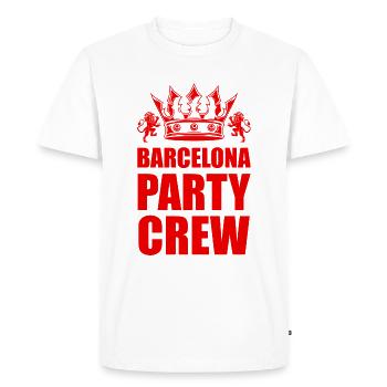 Visite de l’équipage de la fête à Barcelone - T-shirt Premium bio Homme - blanc - Devant - Nico (187cm)
