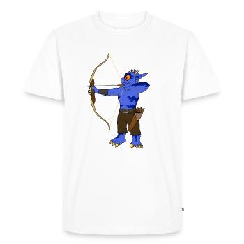 tir à l'arc - T-shirt Premium bio Homme - blanc - Devant - Nico (187cm)