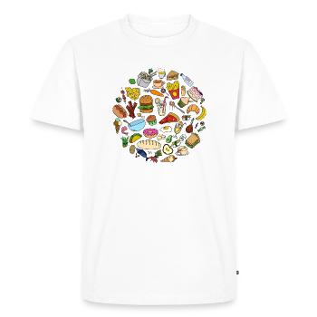 cercle alimentaire - T-shirt Premium bio Homme - blanc - Devant - Nico (187cm)