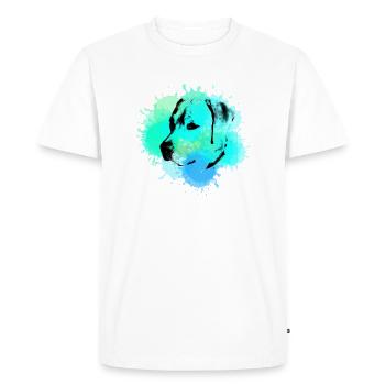 Labrador, Golden Retriever,Watercolor, painting - Men's Premium Organic T-Shirt - white - Front - Nico (187cm)