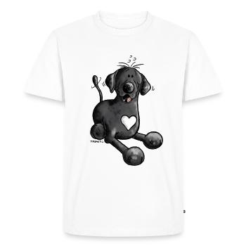 Labrador retriever chien comique design - T-shirt Premium bio Homme - blanc - Devant - Nico (187cm)