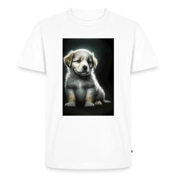 Chiot blanc - T-shirt Premium bio Homme - blanc - Devant - Nico (187cm)