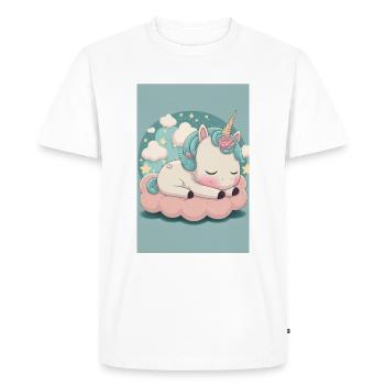 Bébé licorne - T-shirt Premium bio Homme - blanc - Devant - Nico (187cm)