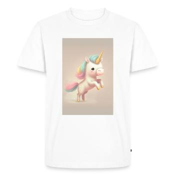 Bébé licorne - T-shirt Premium bio Homme - blanc - Devant - Nico (187cm)