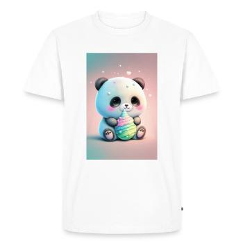Bébé panda - T-shirt Premium bio Homme - blanc - Devant - Nico (187cm)