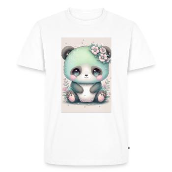 Bébé panda princesse - T-shirt Premium bio Homme - blanc - Devant - Nico (187cm)