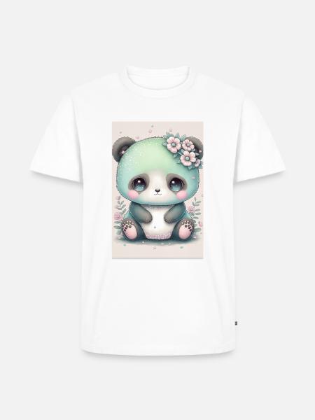 Bébé panda princesse - T-shirt Premium bio Homme - blanc
