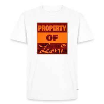 Propriété de Leoni - T-shirt Premium bio Homme - blanc - Devant - Nico (187cm)