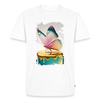Papillon Fondant - T-shirt Premium bio Homme - blanc - Devant - Nico (187cm)