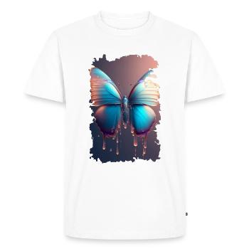 Melting butterfly - Men's Premium Organic T-Shirt - white - Front - Nico (187cm)