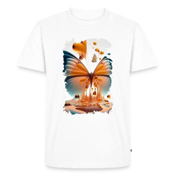 Papillon Fondant - T-shirt Premium bio Homme - blanc - Devant - Nico (187cm)