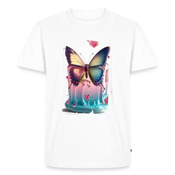 Fondant Butterfly - Men's Premium Organic T-Shirt - white - Front - Nico (187cm)