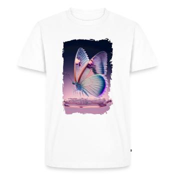 Papillon Fondant - T-shirt Premium bio Homme - blanc - Devant - Nico (187cm)