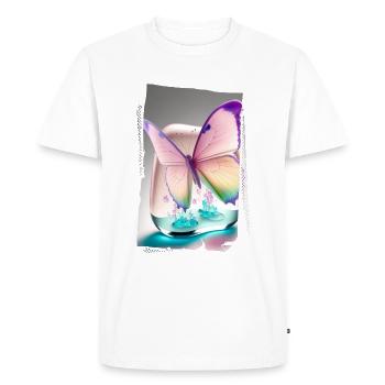Papillon Fondant - T-shirt Premium bio Homme - blanc - Devant - Nico (187cm)