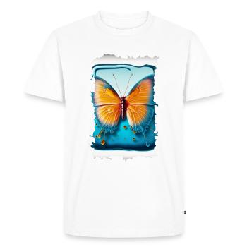 Papillon Fondant - T-shirt Premium bio Homme - blanc - Devant - Nico (187cm)