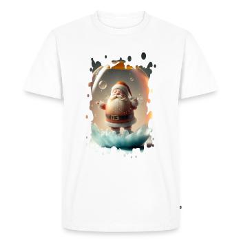 Père Noel en Gelée - T-shirt Premium bio Homme - blanc - Devant - Nico (187cm)