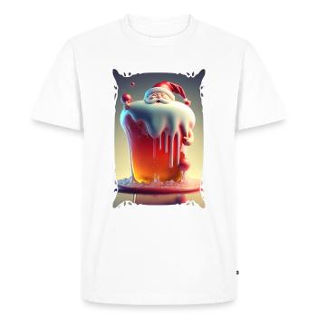 Père Noel en Gelée - T-shirt Premium bio Homme - blanc - Devant - Nico (187cm)