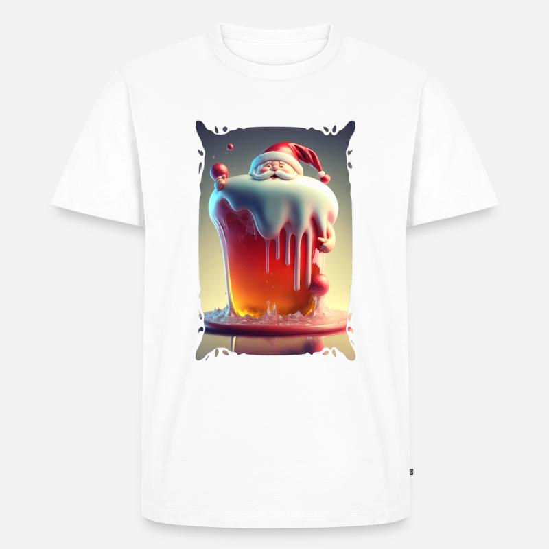 Gelee-Weihnachtsmann - Männer Premium Bio T-Shirt - Weiß