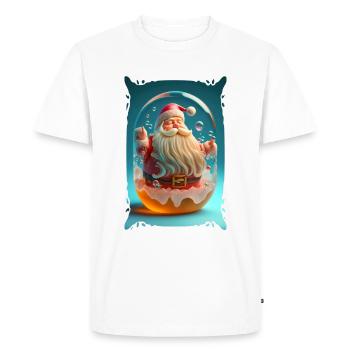 Père Noel en Gelée - T-shirt Premium bio Homme - blanc - Devant - Nico (187cm)