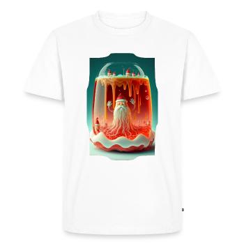 Père Noel en Gelée - T-shirt Premium bio Homme - blanc - Devant - Nico (187cm)