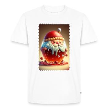 Père Noel en Gelée - T-shirt Premium bio Homme - blanc - Devant - Nico (187cm)