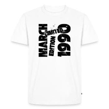 MARS LIMITED EDITION 1990 - T-shirt Premium bio Homme - blanc - Devant - Nico (187cm)