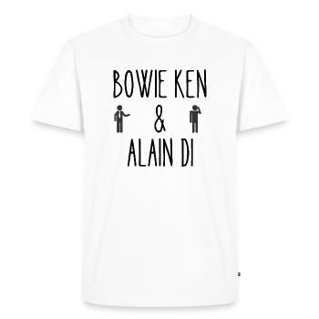 bowie ken et alain di - T-shirt Premium bio Homme - blanc - Devant - Nico (187cm)