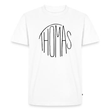 Thomas - T-shirt Premium bio Homme - blanc - Devant - Nico (187cm)