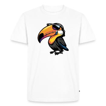 Toucan Bird Comic Cool - Men's Premium Organic T-Shirt - white - Front - Nico (187cm)