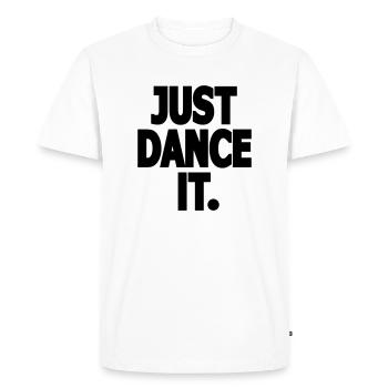 JUST DANCE IT. - chemise de danse - T-shirt Premium bio Homme - blanc - Devant - Nico (187cm)