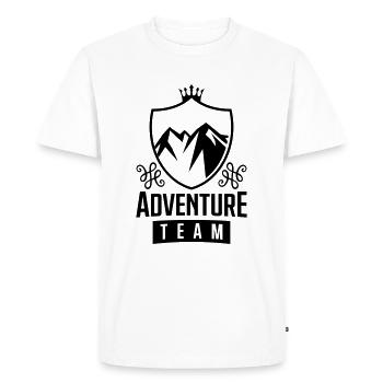 mountains coat of arms mountains team - Men's Premium Organic T-Shirt - white - Front - Nico (187cm)