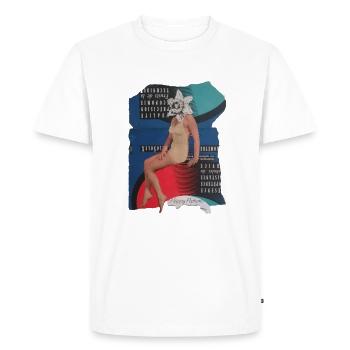 diffusion d’image heureuse - T-shirt Premium bio Homme - blanc - Devant - Nico (187cm)