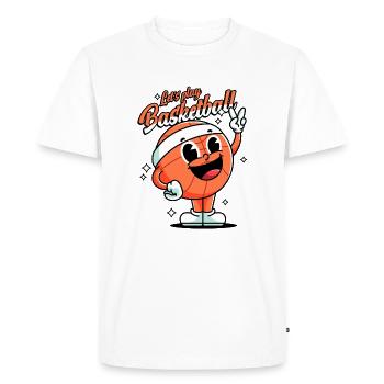 Basket-ball Joueurs de basket-ball Joueurs de basket-ball - T-shirt Premium bio Homme - blanc - Devant - Nico (187cm)