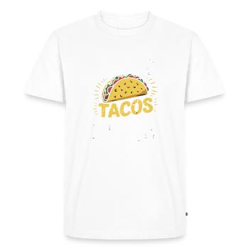 Taco Design - Nourris-moi et dis que je suis jolie - T-shirt Premium bio Homme - blanc - Devant - Nico (187cm)