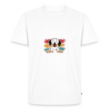 Dachshund Mama – Legendary Snack Dealer - Men's Premium Organic T-Shirt - white - Front - Nico (187cm)