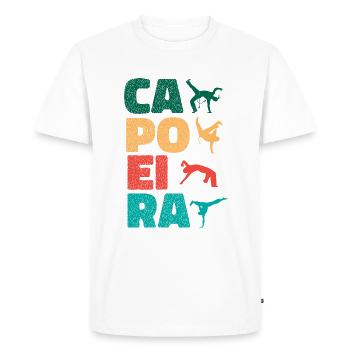 Capoeira brésilienne - T-shirt Premium bio Homme - blanc - Devant - Nico (187cm)