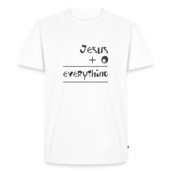 Le design chrétien Jésus et zéro est tout - T-shirt Premium bio Homme - blanc - Devant - Nico (187cm)