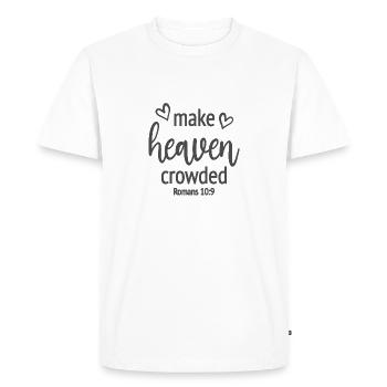 Le design chrétien rend le ciel bondé Romains 10 - T-shirt Premium bio Homme - blanc - Devant - Nico (187cm)