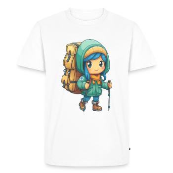 Hiking, not only for children - Men's Premium Organic T-Shirt - white - Front - Nico (187cm)