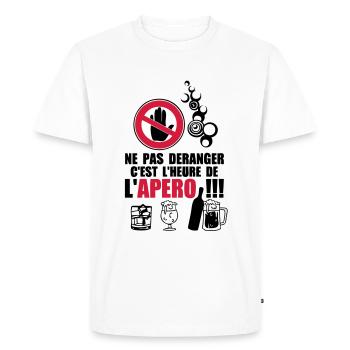 not disturb time apero2 - Men's Premium Organic T-Shirt - white - Front - Nico (187cm)