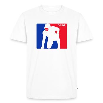 D Line white - Men's Premium Organic T-Shirt - white - Front - Nico (187cm)