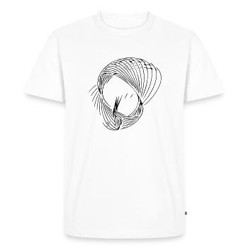 Lignes de cercle géométriques - T-shirt Premium bio Homme - blanc - Devant - Nico (187cm)