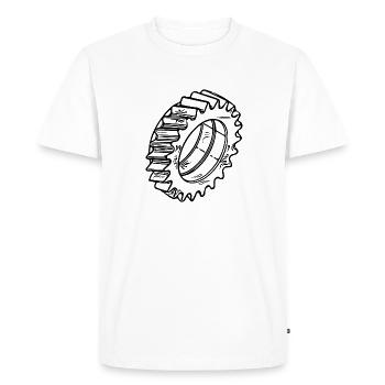 Gear Machines Component Design - Men's Premium Organic T-Shirt - white - Front - Nico (187cm)