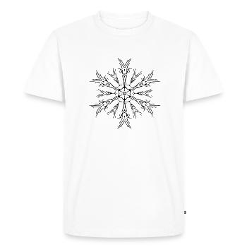Mandala Lines Abstract Shape Pattern - Men's Premium Organic T-Shirt - white - Front - Nico (187cm)